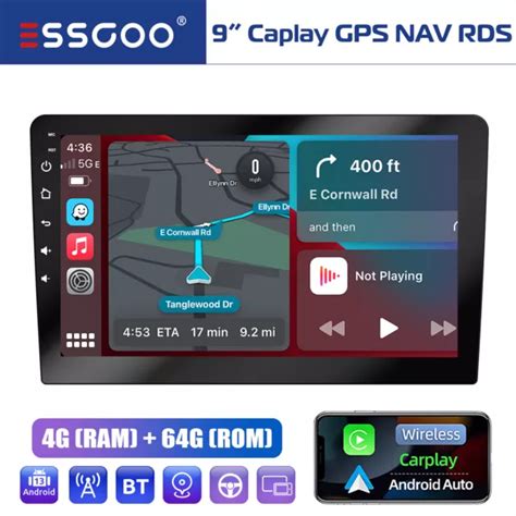 9 2 DIN Apple Carplay Autoradio Android 13 Auto 4 64G GPS Navi FM RDS