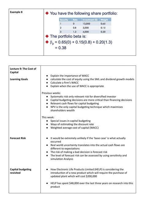 complete fundamentals  business finance notes high distinction