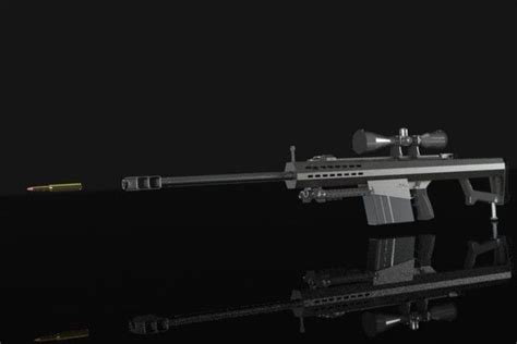 Barrett M107 50 Caliber Sniper Rifle Free 3D Model Stl CGTrader