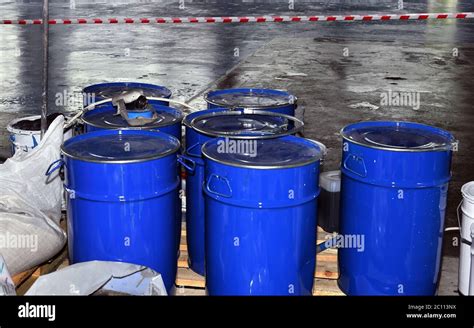 Drums Of Chemical Production In The Storage Of Waste Drums Of Chemical