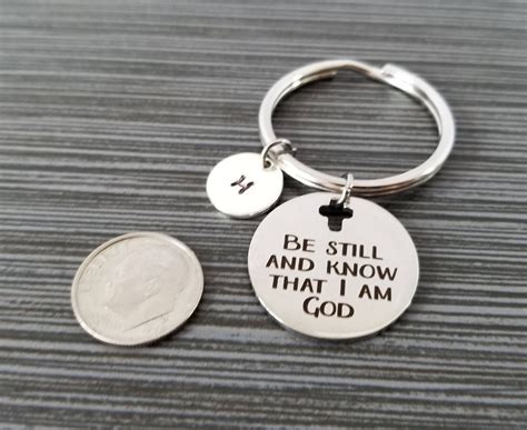 Custom Keychain Bible Verse Keychain Custom T Be Etsy