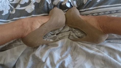 Shoeplay With Open Toed Nude Pumps Pov View Plus Black Nails MCrushing Clips4sale