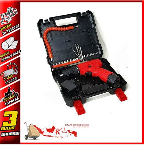 Hdt Cdd Baterai Bor Cordless Drill Set V Mesin Bor Tangan Cas