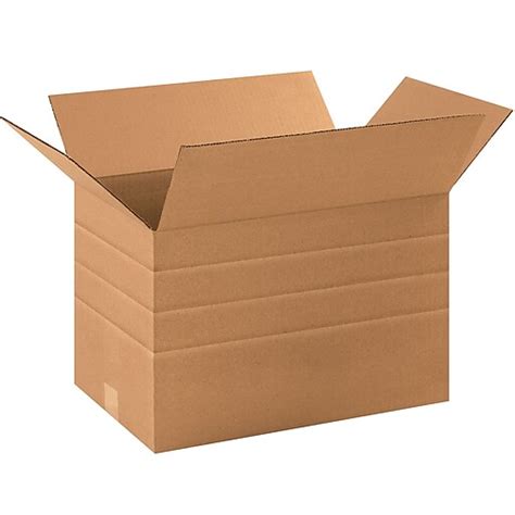 Multi Depth Corrugated Boxes 16 X 12 X 10 Kraft 25bundle Staples