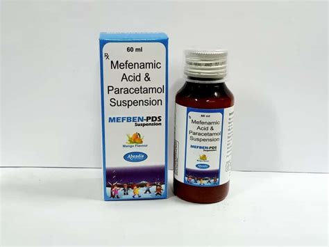 Mefenamic Acid And Paracetamol Suspension At 85 Bottle