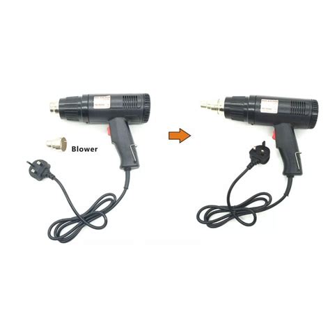 2000W Electric Heat Gun Portable Handheld Hot Air Power Tools Adjustable Wind Speed With Nozzles