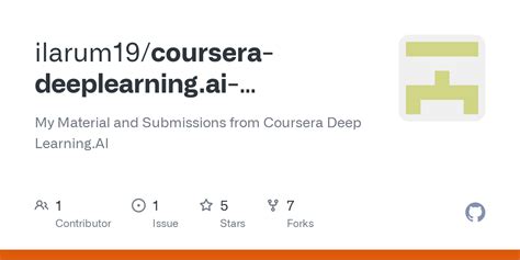 Github Ilarum Coursera Deeplearning Ai Nndeeplearning Course My