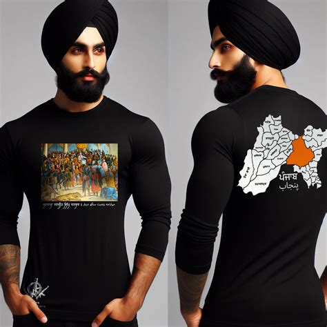 Buy Maharaja Ranjit Singh Khalsa Darbar Full Sleeve Men Punjabi Tshirt