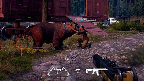 Watch Far Cry 5s Pet Bear Cheeseburger In Action With This Gameplay