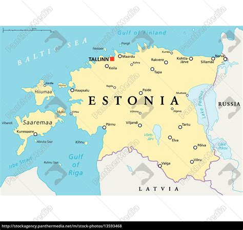 Estonia Political Map Royalty Free Photo 13593468 Panthermedia