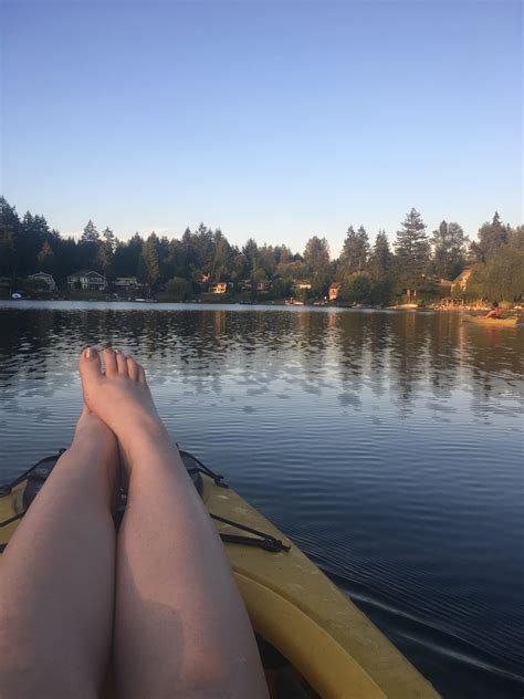 Kayaking On The Beautiful Shady Lake Rwashington