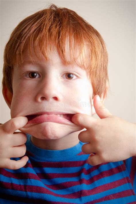 Young Boy Pulling A Funny Face Stock Image Image Of Face Tongue