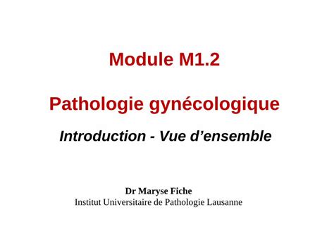 Pdf Module M Pathologie Gyn Cologique Dokumen Tips