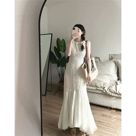 VÁY MAXI NUDE REN NỔI SÁT NÁCH ĐUÔI CÁ FROZENHOUSE Shopee Việt Nam
