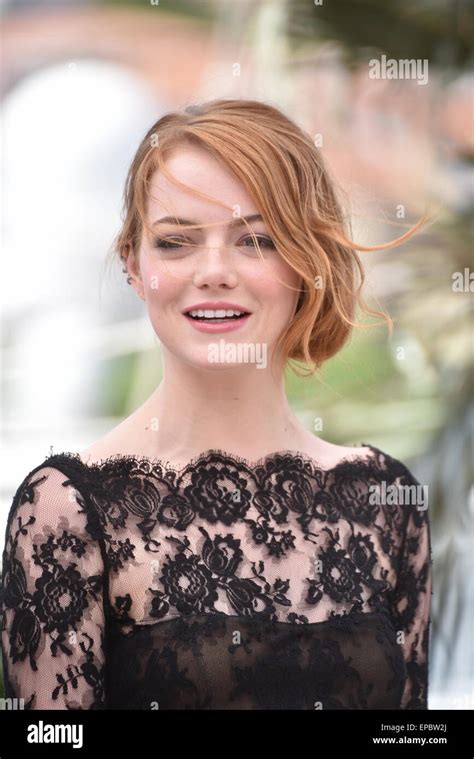 Emma Stoneposing At Photocallirrational Man68th Cannes Film Festival