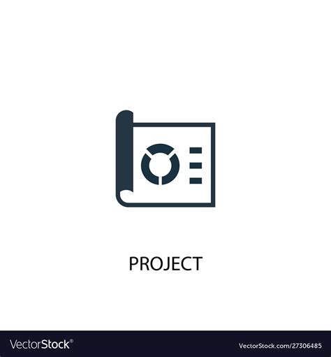 Project icon simple element Royalty Free Vector Image