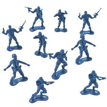 Купить Fun Express Big Bag of Blue Army Plastic Toy Soldiers - Army Men ...