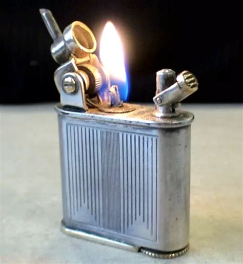 Briquet Ancien Lancel Automatique Vintage Wick Lighter Feuerzeug