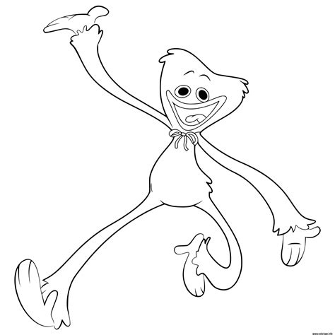 Coloriage Huggy Wuggy Poppy Playtime Dancing Dessin Huggy Wuggy Imprimer