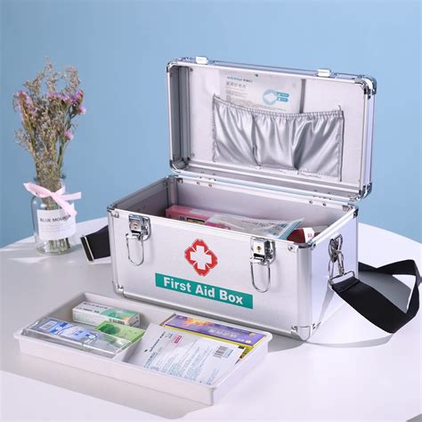 Ce Iso Approved Metal First Aid Kit Aluminium Alloy Medical Box