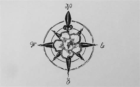 Tattoo Compass 1 Commission By 814ck5t4r On Deviantart