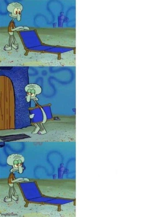 Squidward Chair Panel Blank Template Imgflip