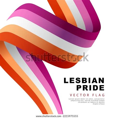 Ribbon Colors Lesbian Pride Flag Sexual Stock Vector Royalty Free 2215975555 Shutterstock