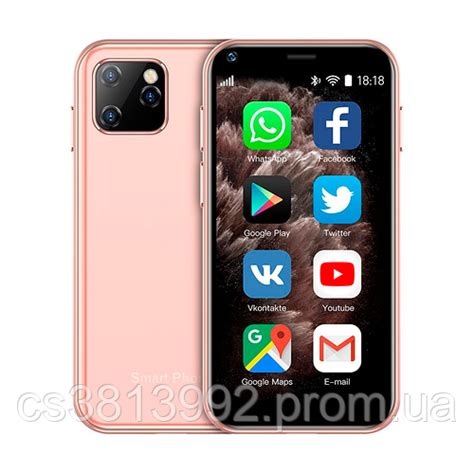 Купить Мини смартфон Servo (Soyes) XS11 pink 4 ядра 1/8 Гб сенсорный ...