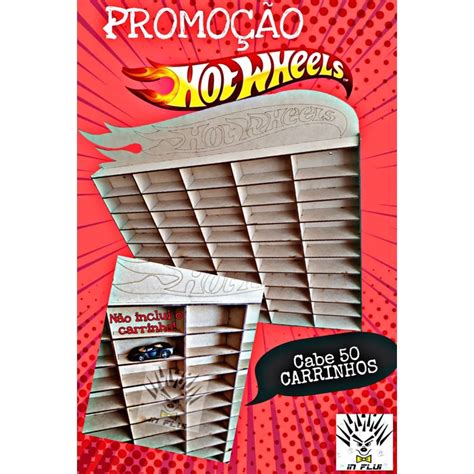 Porta Carrinhos Brinquedo Hot Wheels Miniatura Cole O Mdf Shopee Brasil