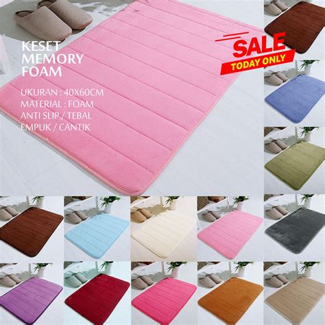 Jual Keset Kaki Memory Foam X Cm Anti Slip Keset Kamar Mandi Alas