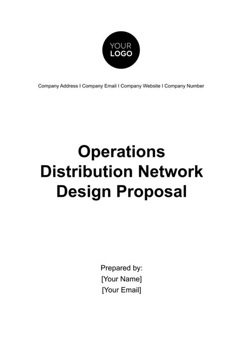 Free Operations Distribution Network Design Proposal Template Edit