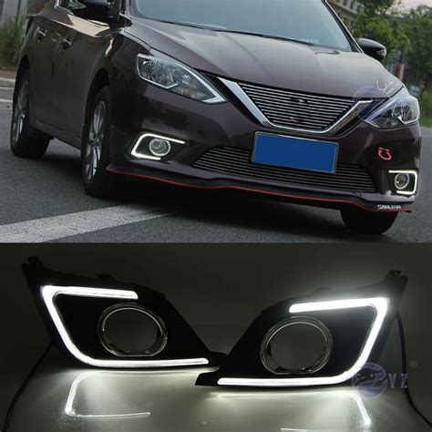 Car Flashing 1 Set Drl For Nissan Sylphy Sentra 2016 2017 LED DRL