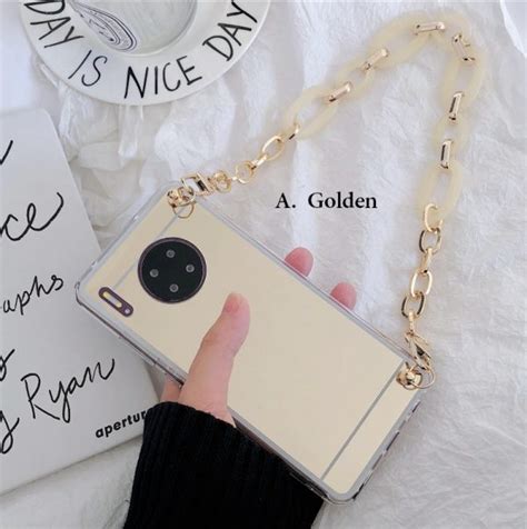 Iphone Elegant Golden Rose Gold Mirror Phone Case For Iphone S