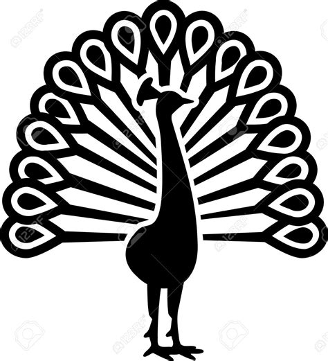 Peacock Clipart Black And White Free Download On Clipartmag