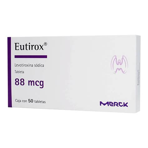 Eutirox Levotiroxina Sódica 88 Mcg Con 50 Tabletas Sanafarma Mx