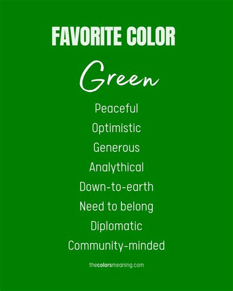 Favorite Color Green What Does It Say About Your Character