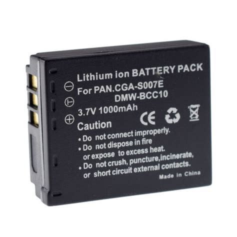 Replacement For Panasonic Cga S E Battery Lumix Cga S A Battery