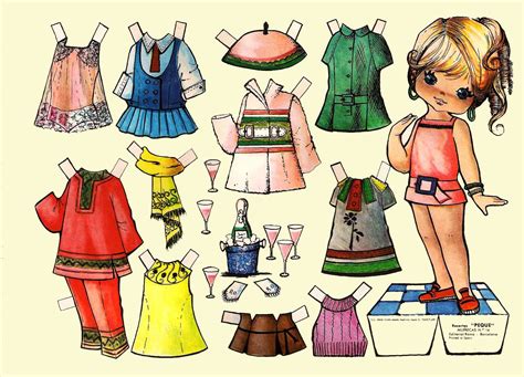 Картинки куклы из бумаги с одеждой
