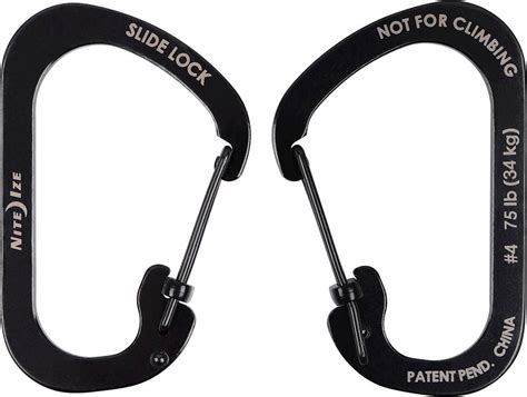 Best Buy Nite Ize Slidelock Stainless Steel Carabiner Count Black