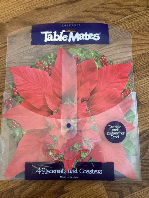 Pimpernel Poinsettia Table Mates Set Of Placemats Coasters Ebay