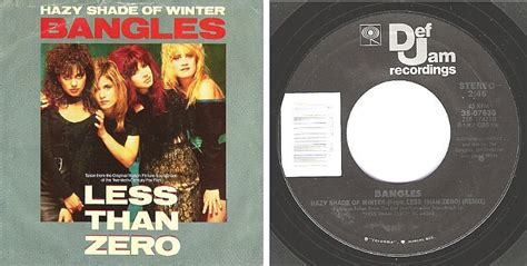 Bangles Hazy Shade Of Winter 1987 Def Jam Columbia 38 07630 Single 7 Vinyl