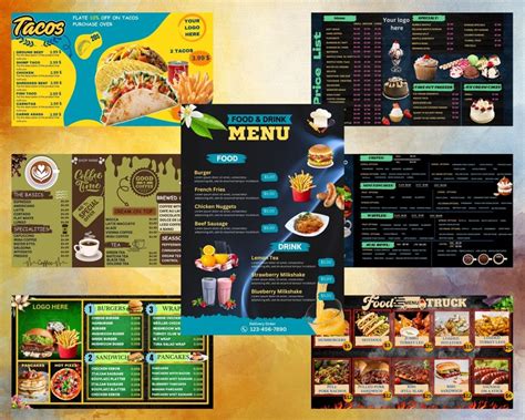 Top Digital Menu Board Software List Canva Templates Etsy