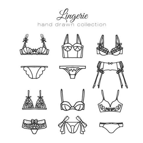 Ensemble De Lingerie Dessin La Main Art Vectoriel Chez Vecteezy