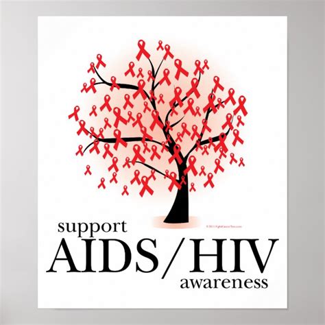 Aids Hiv Tree Poster Zazzle