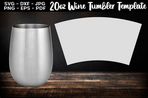 20oz Wine Tumbler Template SVG PNG Graphic By Aleksa Popovic Creative