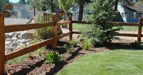 This Cedar Split Rail Fence Has A Casual Country Look Perfect For A