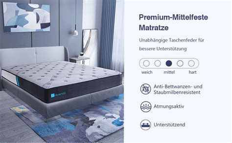 Amazon De Avenco Matratze 140x200 Federkern Und Kaltschaummatratze