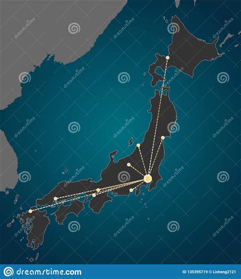 Tokyo Center, a Map of Japan Stock Vector - Illustration of commercial, city: 135395719