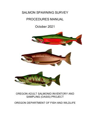 Fillable Online Odfw Forestry Oregonstate Salmon Spawning Survey