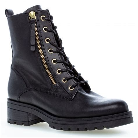 Womens 785 67 Serve Black Leather Lace Up Ankle Boots Womens From